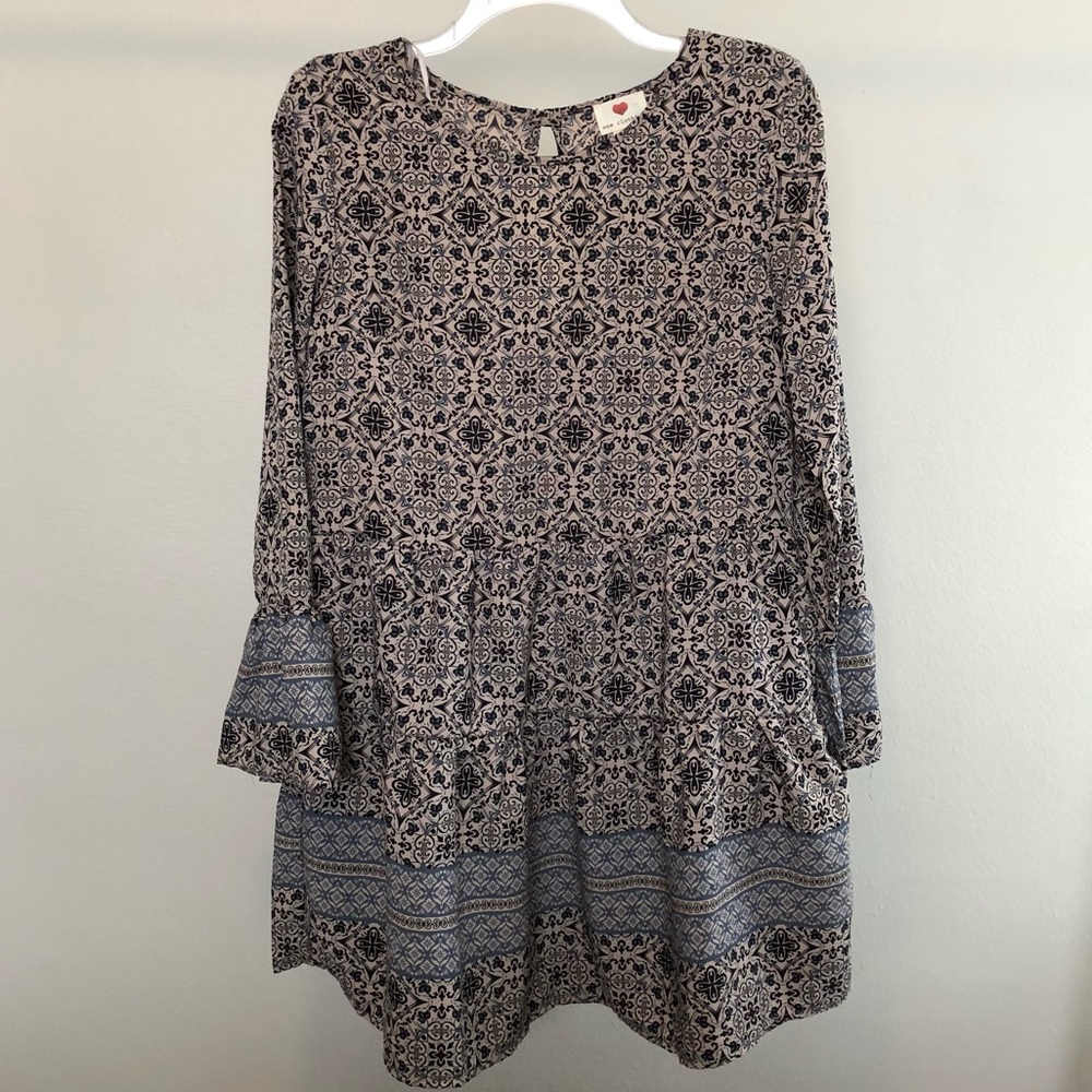 One Clothing Bohemian Long Sleeve Dress